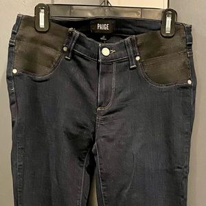 PAIGE Side Panel Verdugo Ankle Maternity Jeans 27  Mona